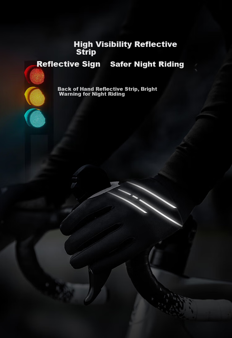 JD Original Cycling Gloves for Motorcycles, Long Finger Bicycle Gloves, Full Finger Bike Gloves for Men And Women, Autumn And Winter Warmth, Size L 3