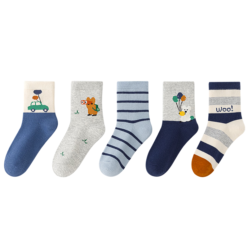 LIUZHISHU Happy Winter Camp~ LIUZHISHU Children's Socks Spring And Autumn Style Boys Baby Kids Big Kids Student Mid-Calf Socks