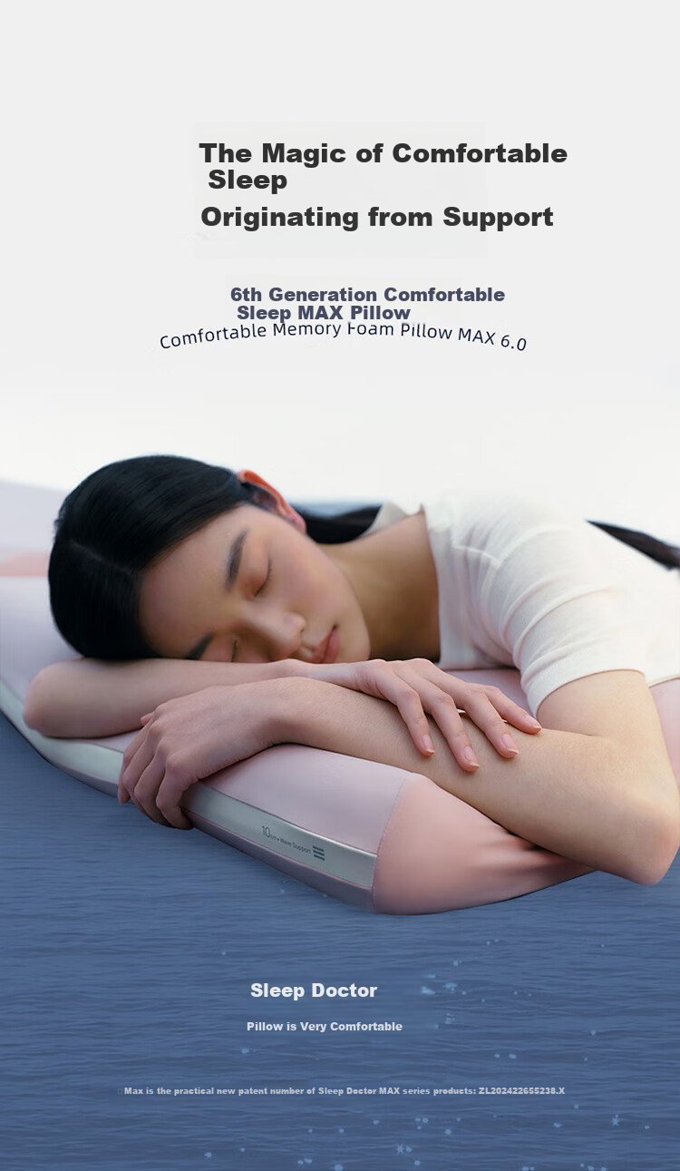 AiSleep Pillow Neck Support Pillow Cervical Pillow, Sixth Generation Shuli MAX Pillow, Memory Foam Deep Sleep Pillow Slow Rebound Pillow Core 1