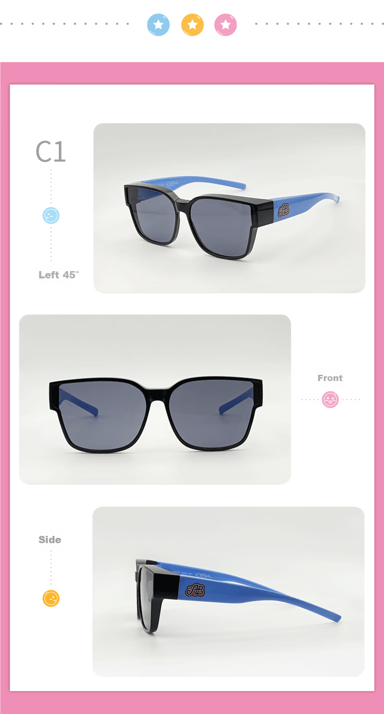 Anbay Children's Sunglasses Set, Boys' Fashionable Lightweight Sunglasses, Can Be Worn Over Prescription Glasses, Simple And Clear, Girls' UV Protection Sunglasses 3