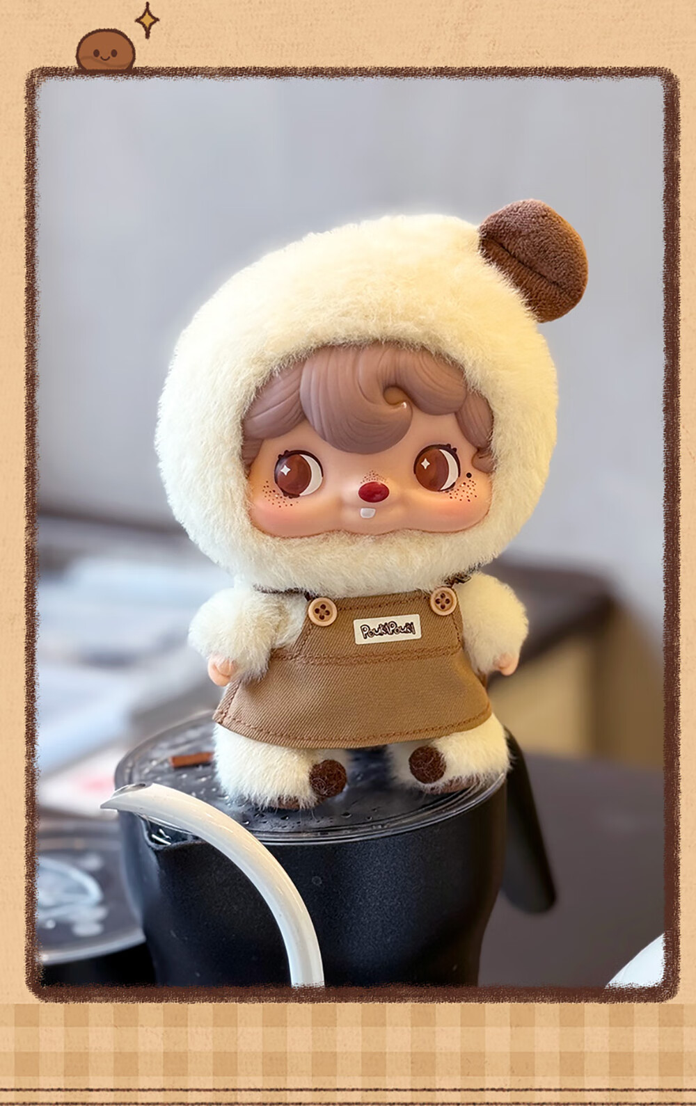 52TOYS [Endorsed by Zhou Keyu] POUKA Drink Coffee Vinyl Plush Toy Trendy Cute Figurine Gift 9