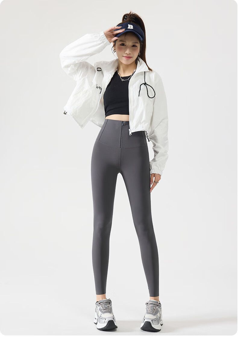 LangSha High-Waist Slimming Seamless Yoga Leggings for Women, Autumn New Stretchy Shaping Shark Pants 5