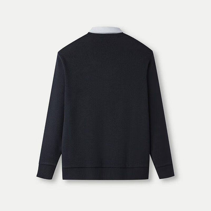 HLA Heilan Home Men's Long Sleeve Knitted Sweater, Fleece-Lined, Warm, Two-in-One Design, Winter