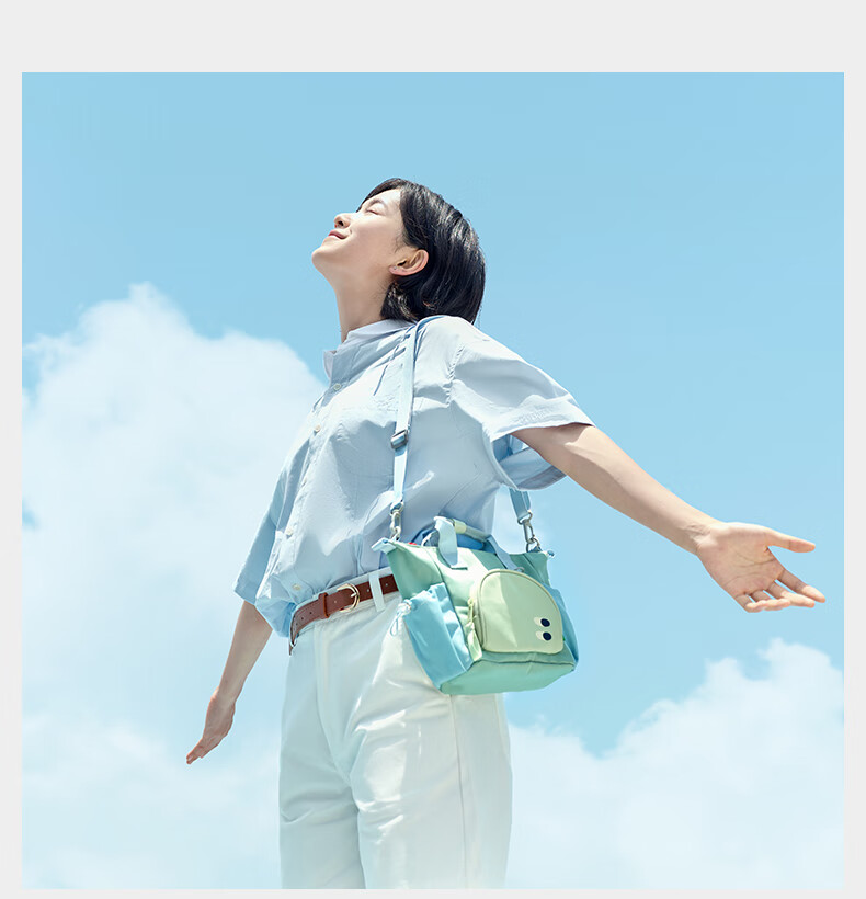 SHUKIKU Rainbow Candy Mommy Mini Tote Bag Outdoor Kids Crossbody Handbag Sea Salt Apple One Size 15