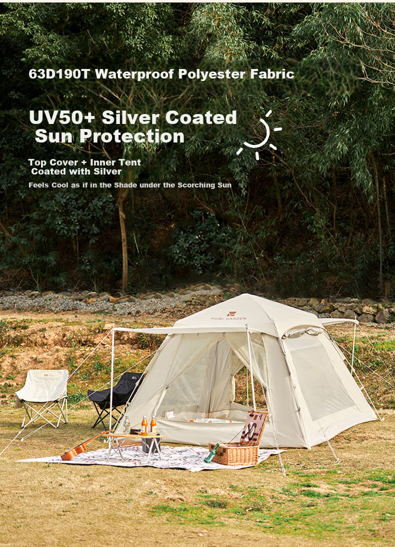 MOBIGARDEN LINE FRIENDS Collaboration Camping Automatic Tent Space Version 145 NX21561003 Brown Bear Off-White 3