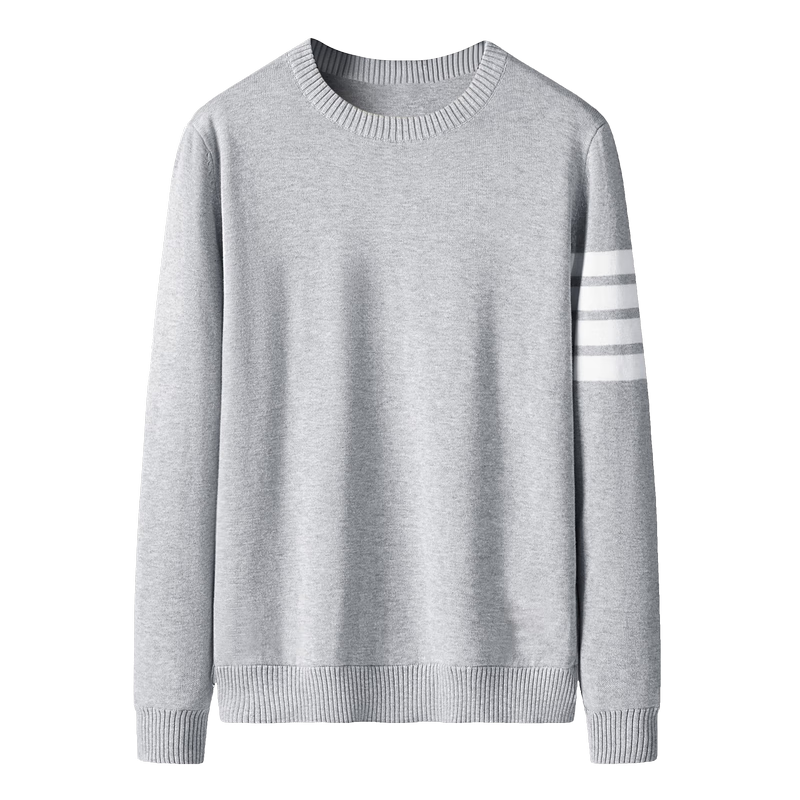 Jeanswest Men's Autumn Winter Crew Neck Casual Thickened Warm Pure Cotton Sweater Fashion Youth Comfortable Knitwear