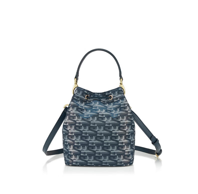 Samsonite Fashion Trend Drawstring Bucket Bag Shoulder Crossbody Bag Blue Print NO3 New Year Valentine's Day Gift for Girlfriend 3