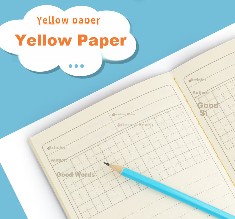 DiLe A5 Reading Notebook, Quote Book for Elementary School Students, Specialized for Reading Notes And Extracts, 30 Sheets for Collecting Good Words And Sentences, Reading Notes (Pack of 5), CXA5030B212 7