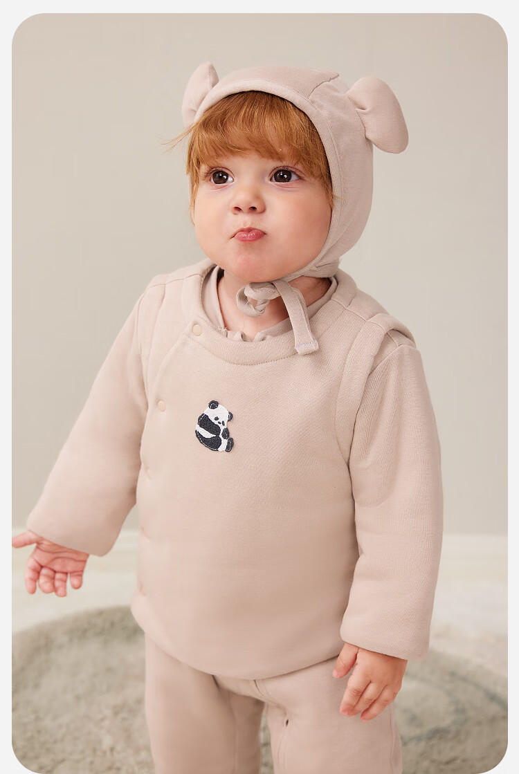 Minibala Padded Baby Warm Vest Unisex Cotton Homewear Autumn Winter 6