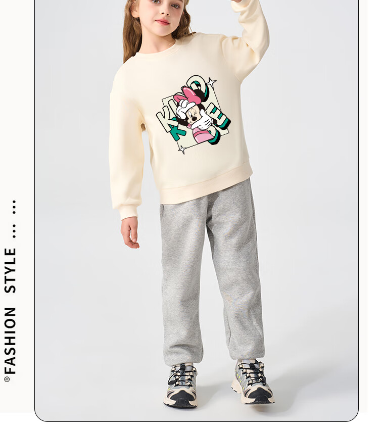 Disney Spring and Autumn Pullover Sweatshirt for Older Kids, Crew Neck Casual Top, Non-Fleece Boys' Printed College Style 2