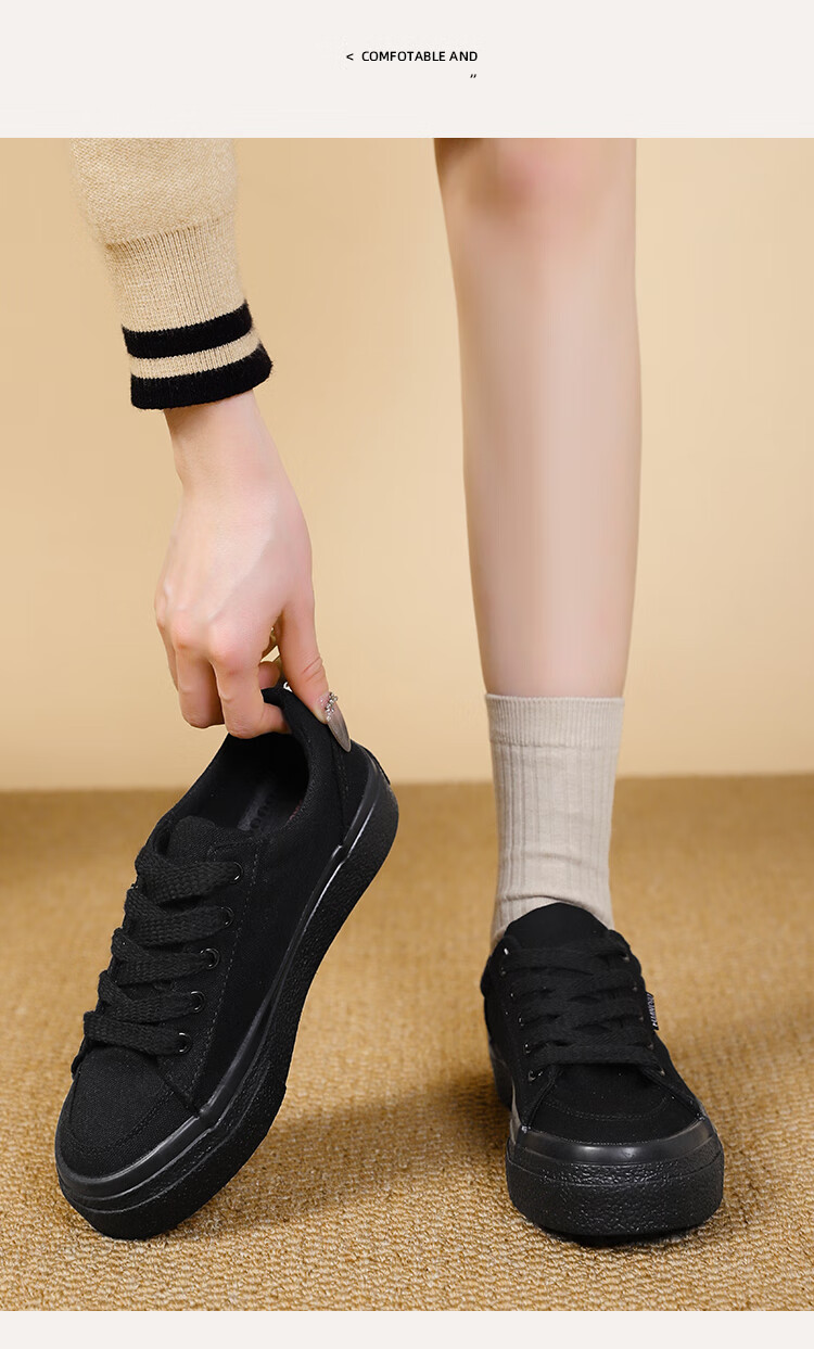 Global Canvas Shoes Women 2026 New Versatile Student Casual Sports Niche Thick Sole Sneakers 18