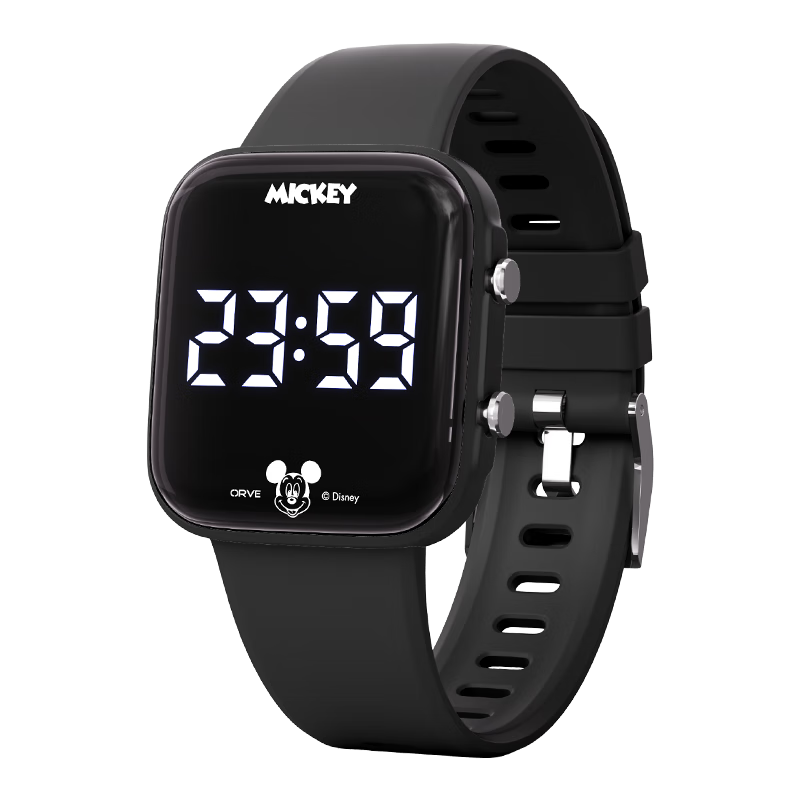 Disney Mickey Student Watch Youth Swimming Waterproof Sports Vibration Silent Alarm Electronic Watch for Middle and High School Boys