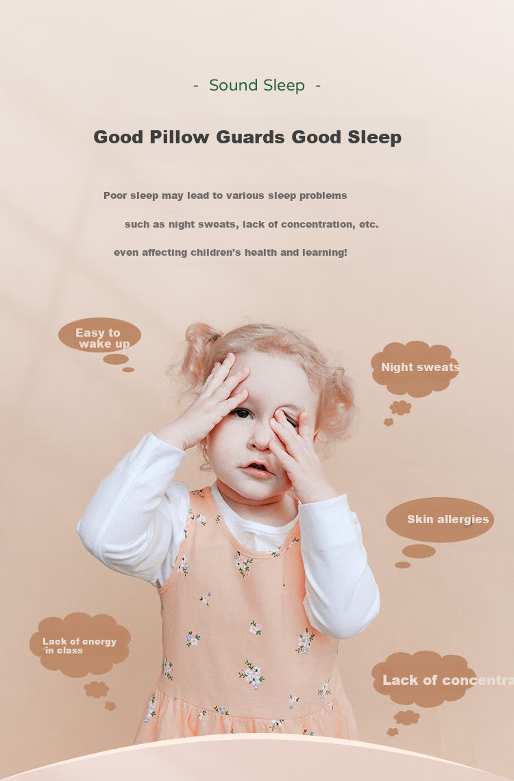 Jinxiangshu Thai Imported Latex Pillow, Cervical Pillow, Rubber Sleeping Pillow, Breathable Wave Pillow for Children And Teenagers, Ages 1-6 3