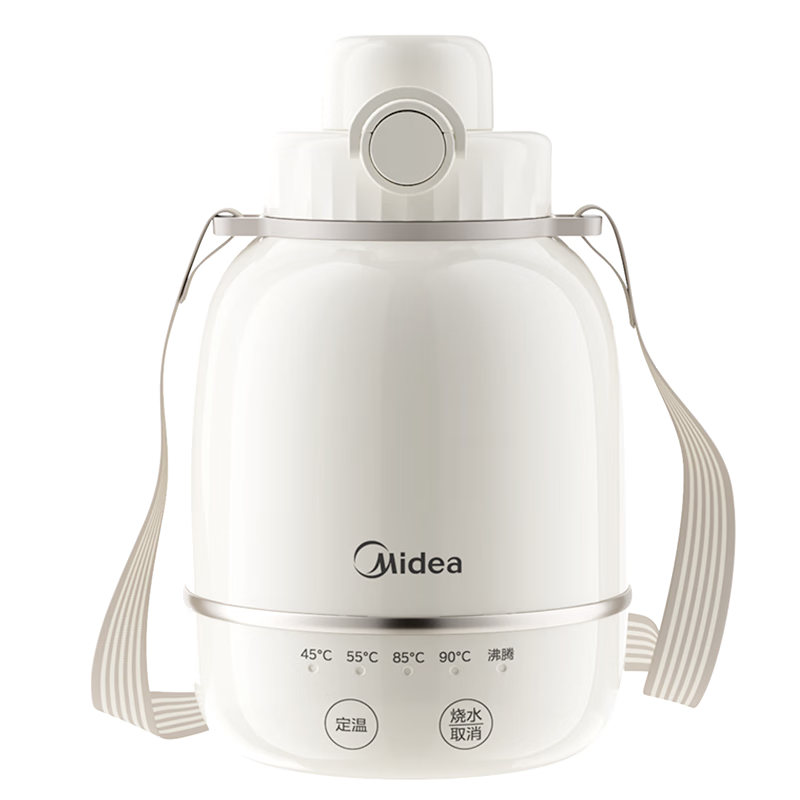 Midea Electric Kettle Portable 5-Temperature Settings Insulated Baby-Grade 316L Stainless Steel 0.55L Auto Shut-Off MK-DB06X19-PRO