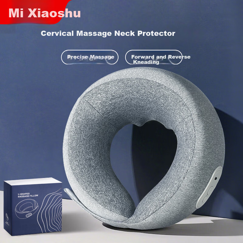 Mi Xiaoshu U-Shaped Massage Pillow Kneading Cervical Spine Memory Foam Travel Office Massager Neck Pillow for Nap Sleeping