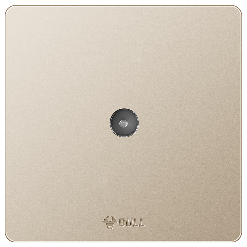 BULL Switch Socket G12 Series, Single TV Socket Cream-Style 86-Type Panel, G12T103 Starry Gold