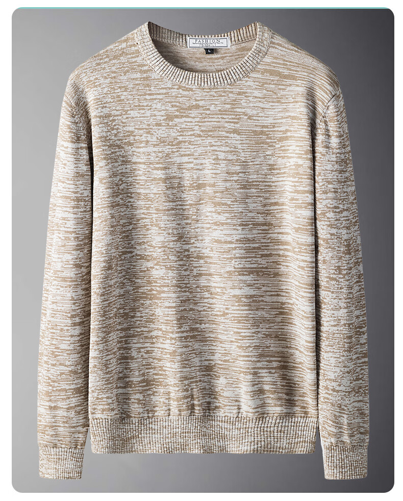 JEANSWEST Men's Sweater Autumn Winter Fashion Casual Comfortable Crew Neck Pure Cotton Youth Thickened Warm Knitwear 6