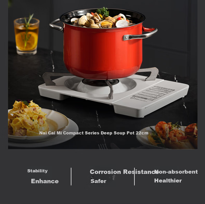 WMF Futenbao Imported Cookware Non-Stick Pot for Soup And Stewing, Nai Cai Rice Light Soup Pot 24cm White Housewarming Kitchen Essential 7