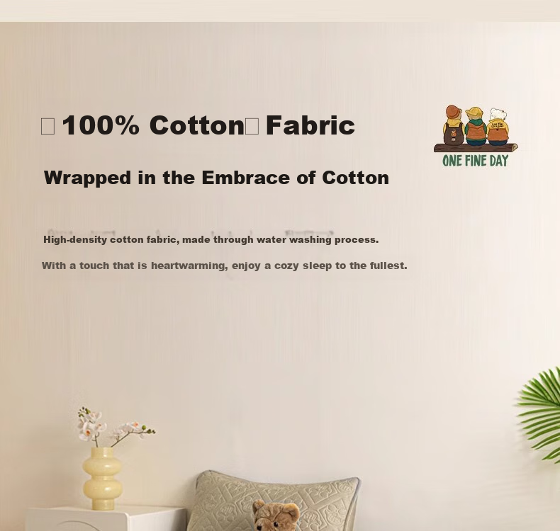 Teenie Weenie Class A Pure Cotton Quilted Fitted Sheet Double Bed Mattress Protector Cover for 2m X 2.2m Bed 4