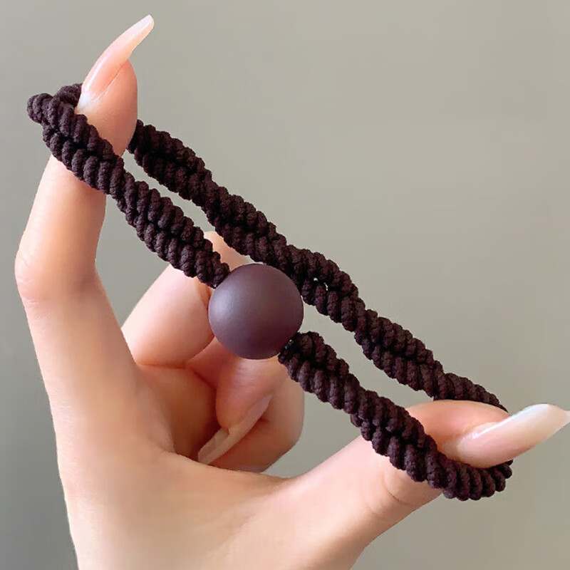 Jiaoxuefei Versatile Brown Fashionable Hair Ties, 5-Pack, Hair Bands, Ponytail Holders, Elastic Hair Bands