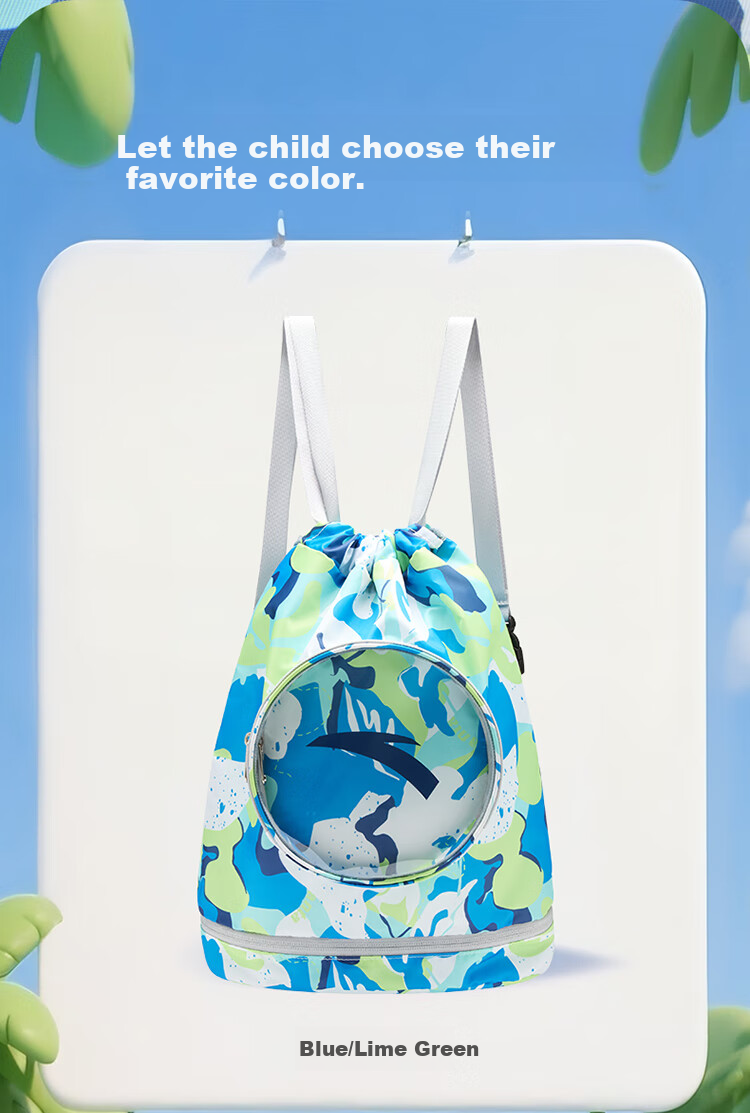 ANTA Children's Swim Bag with Dry-Wet Separation, Waterproof Storage, for Boys And Girls, Sports Fitness Bag, Swimming Equipment Storage Swim Bag 9