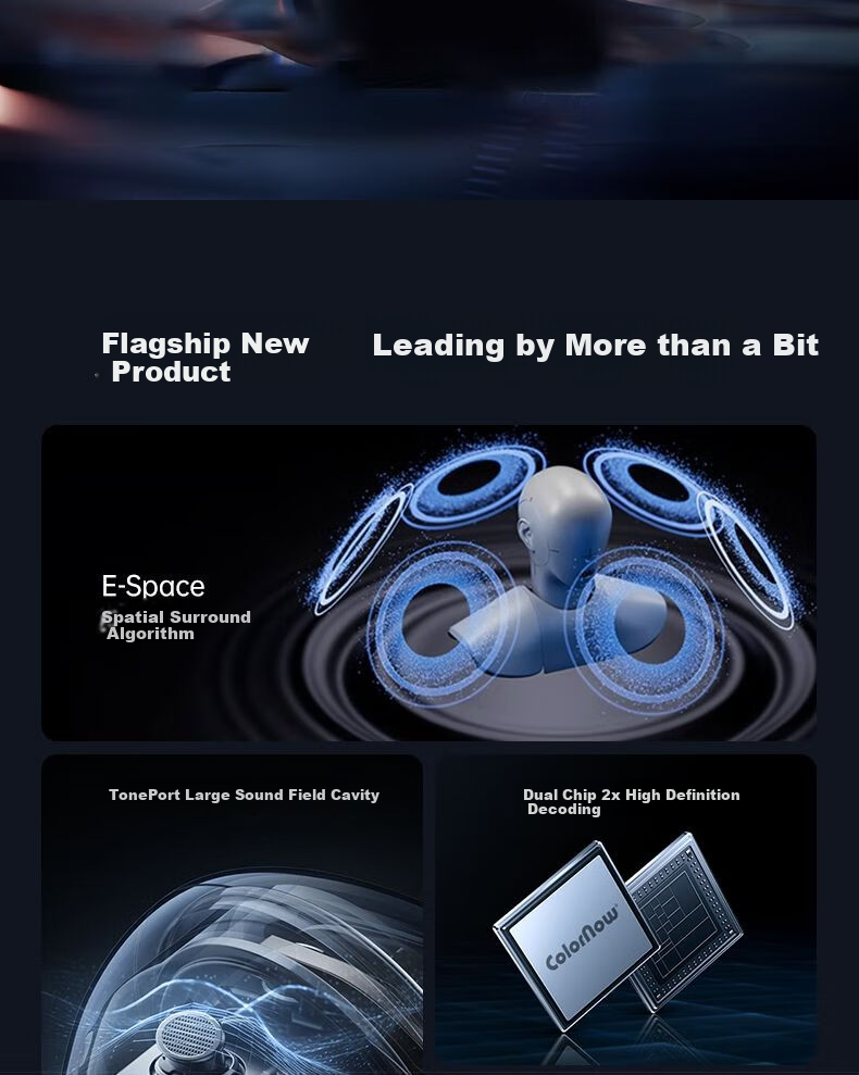 Nuobixing [Berlin Sound | 2025 New Model] Pro13 Semi-In Wireless Bluetooth Earphones for Running, Sports, Noise Reduction, High Sound Quality, Comfortable for Long Wear, Compatible with Xiaomi, Black 2