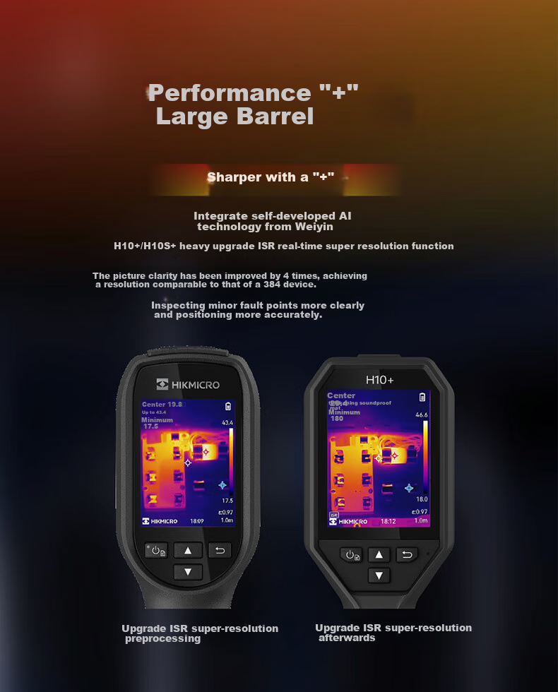 HIKMICRO Thermal Imaging Camera, High-Definition Infrared Thermal Imager, Temperature Measuring Device, Night Vision Goggles, Underfloor Heating Inspection, Water Leak Detector H10+ 1