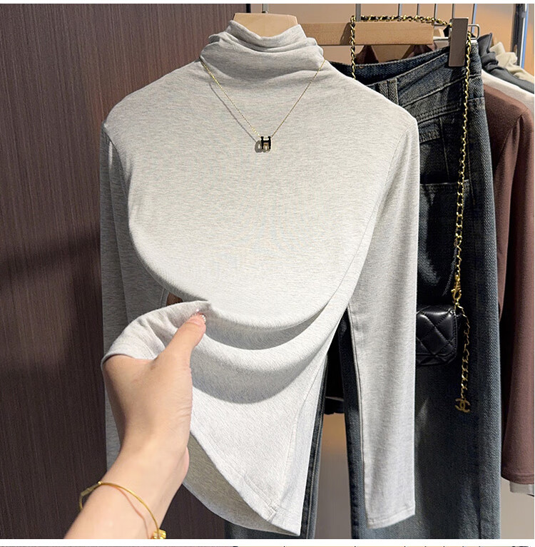 Ordifen Women's Turtleneck Fitted Long Sleeve Base Shirt Black Spring Autumn Winter Warm Stylish Top 6