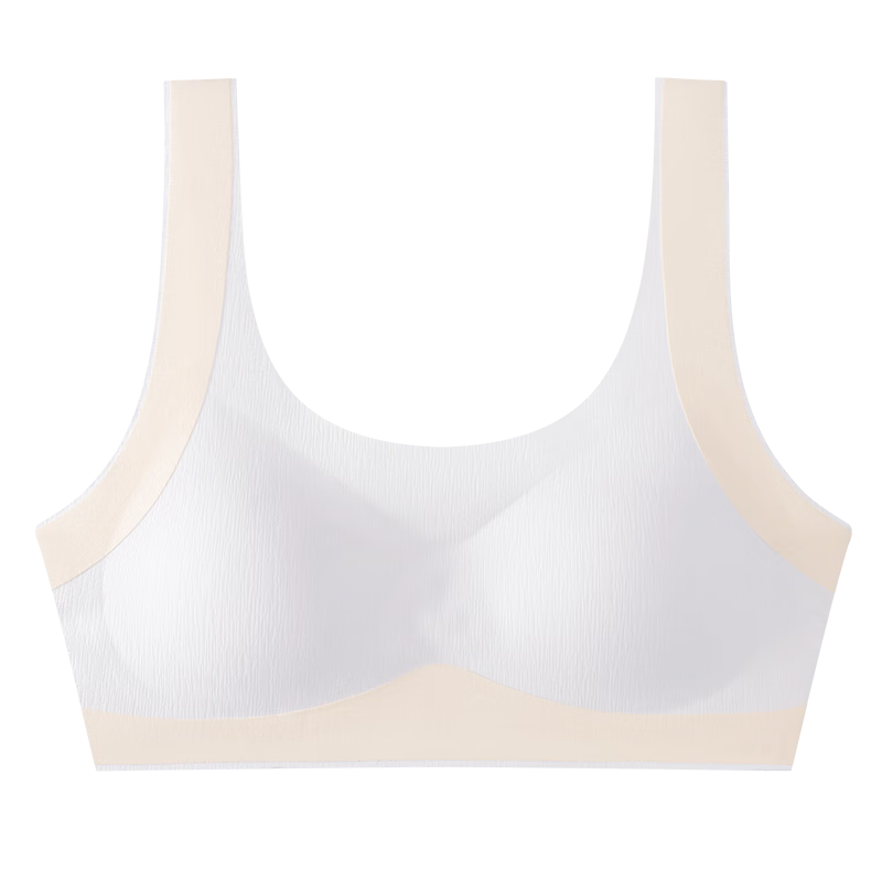GRACEWELL Junior High School Girls Sports Bra Shockproof Vest Youth Development Large Teen High School Student Bra White 2XL