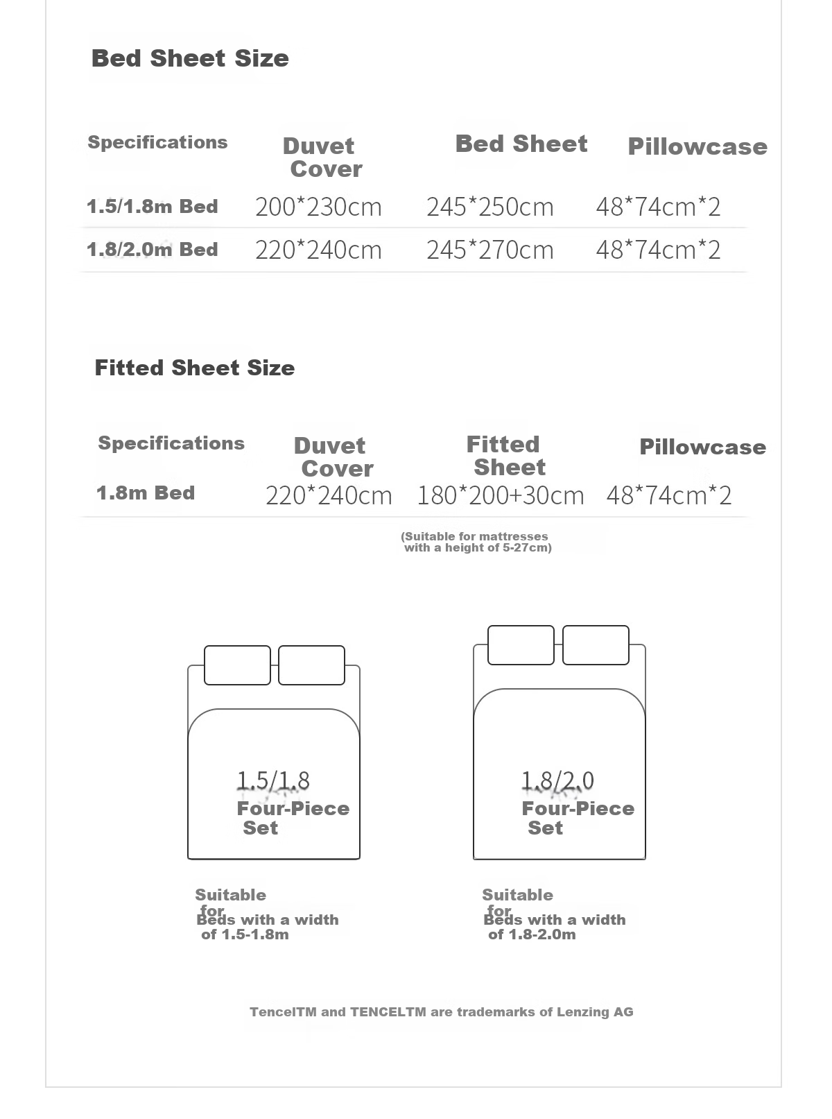 MIDO HOUSE Mingdu Bedding Set, Lenzing Tencel LFH60 Spring And Summer Bed Sheet, Duvet Cover, Bedding - Peach Shadow Love Story, 1.8m Bed Sheet Style 8