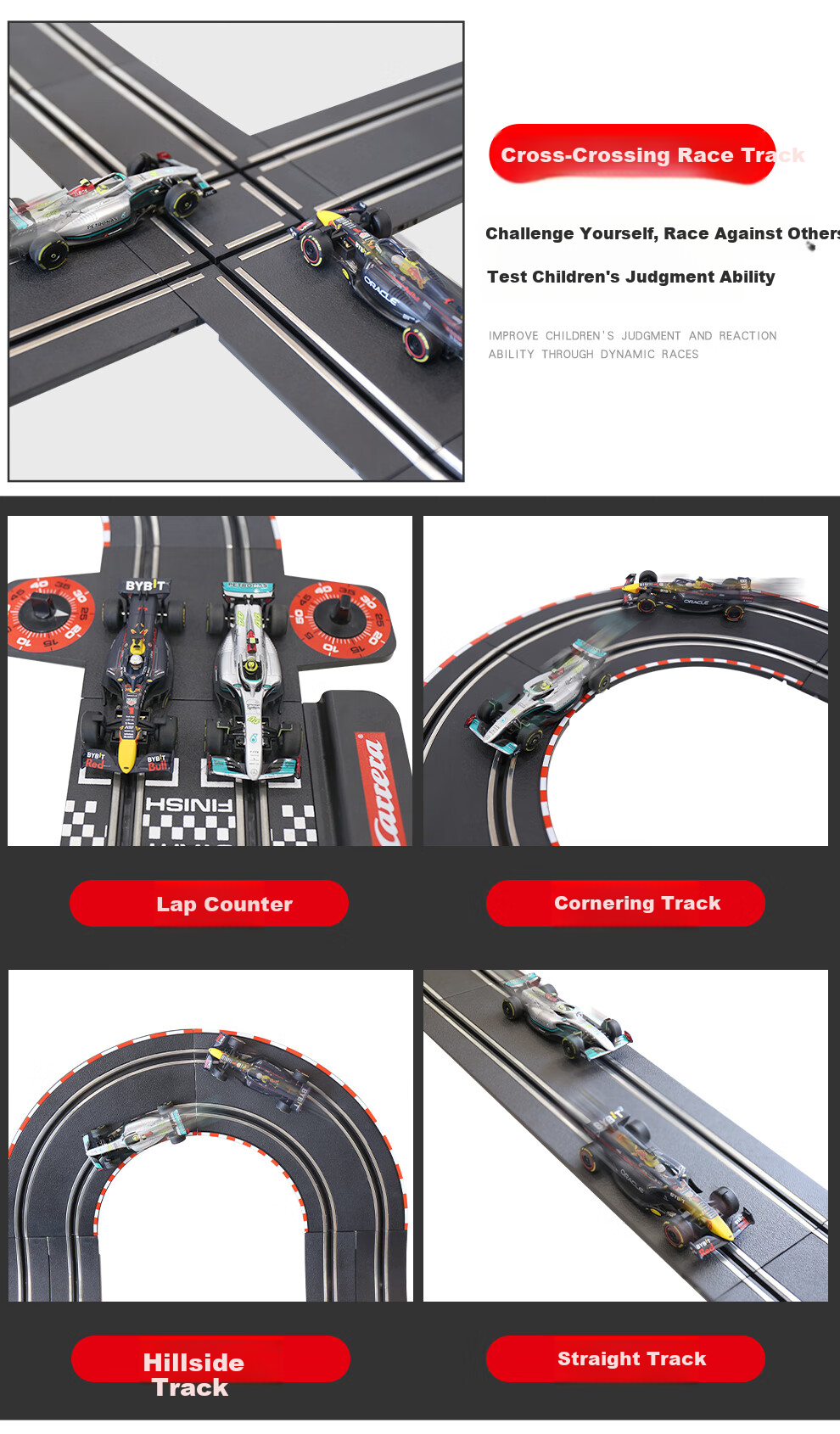 Carrera Track Car GO Series 1:43 Children's Day Toy, Boys' Gift, Remote Control Car Toy Set 4