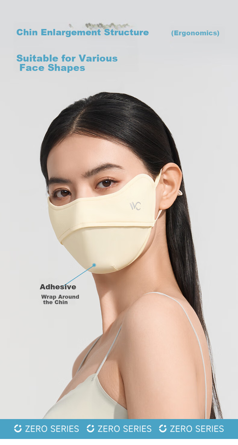 VVC Sun Protection Face Mask for Women, UV-Resistant, Eye Corner Protection, Sun-Shading, Ice Silk Cool Feeling, Breathable Face Mask, Ice Mist Pink 5