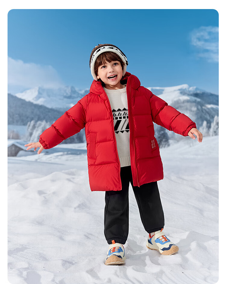 BALABALA Kids Down Jacket Boys Girls Outerwear 2025 Autumn Winter Baby Clothes Mid-Length Warm Fashion Top 10