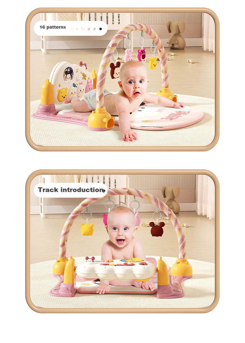 Dishini Baby Toy Gym Gift Box, for 0-1 Year Old Newborns And Infants, Foot Piano, Baby Full Moon Gift, H29 6