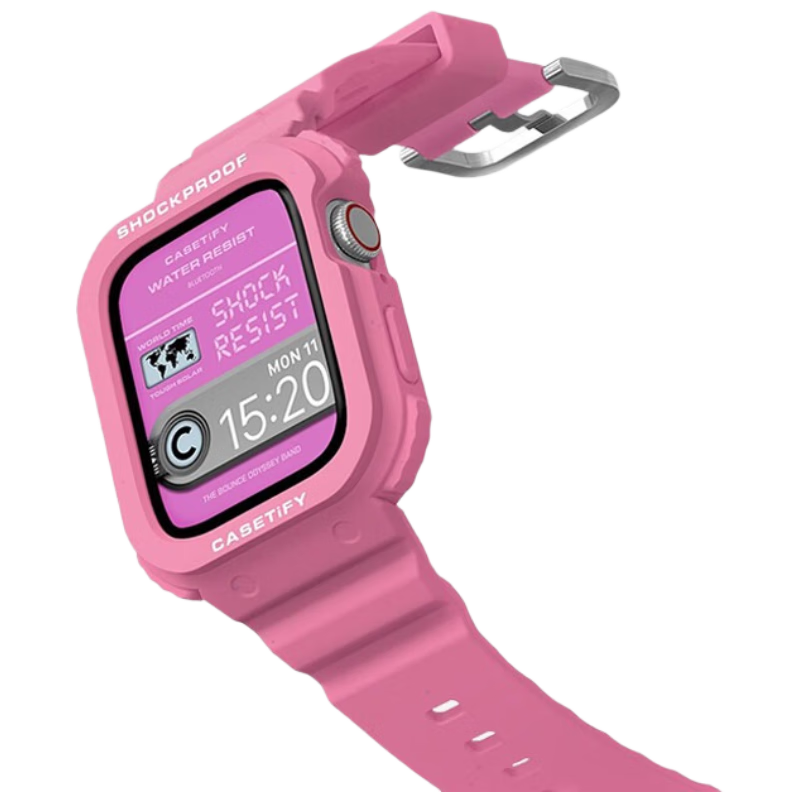 CASETIFY The Bounce Odyssey Band Apple Watch Strap for Series 4-10 Bubblegum Pink 44mm/45mm