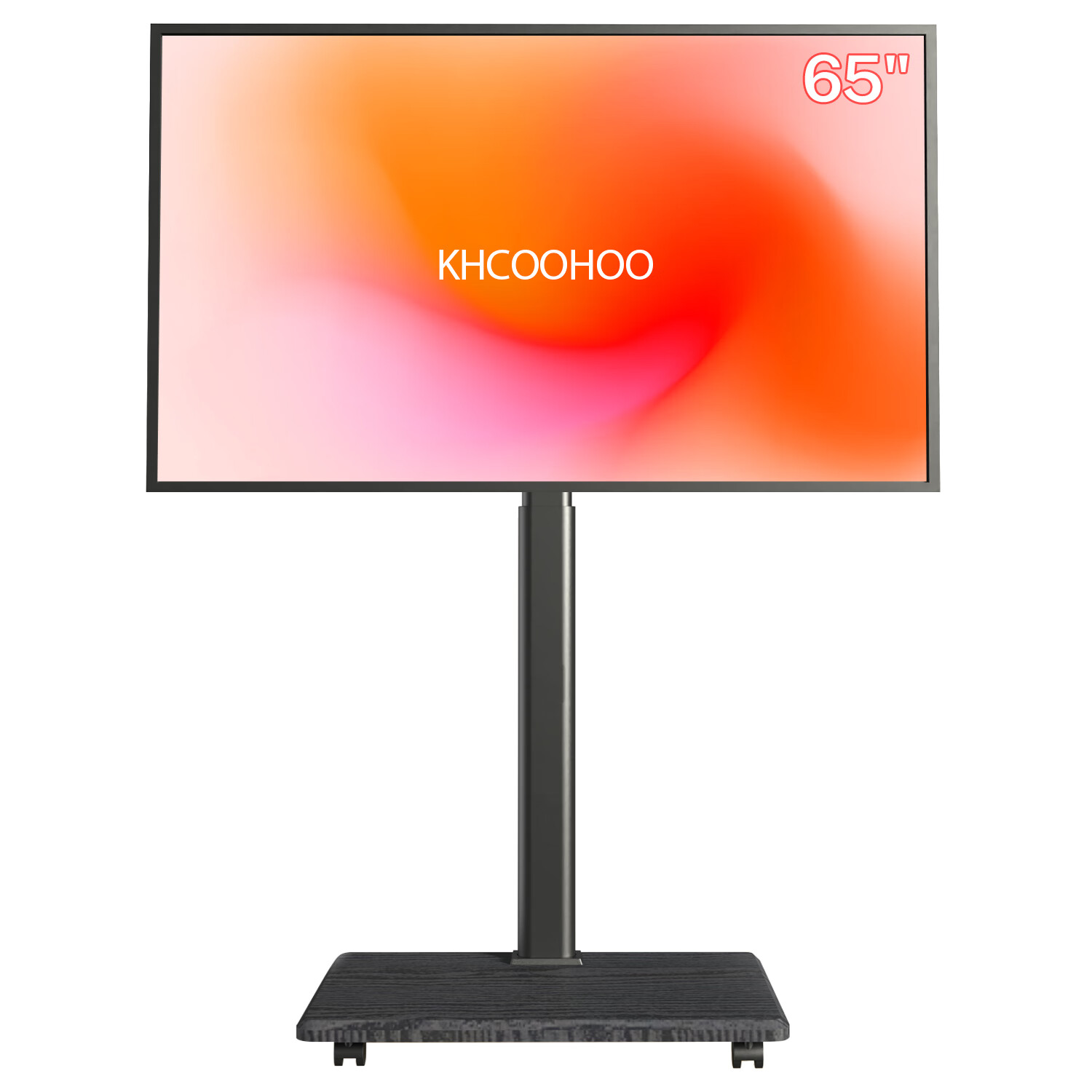 Khcoohoo Mobile TV Stand Floor Cart with Wheels Portable TV Cart No Drilling Required Compatible with Xiaomi Sony TCL Skyworth Hisense TVs
