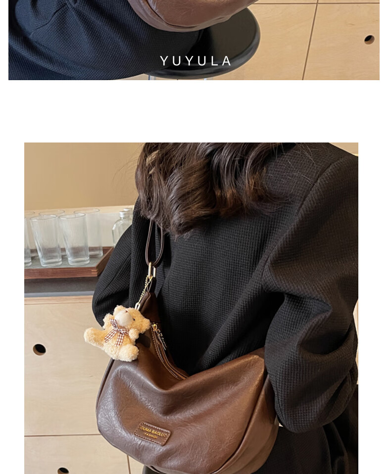 YUYULA Women's Bag Fashionable Crossbody Light Luxury Shoulder Dumpling Bag Birthday Christmas Gift for Girls Girlfriend 4