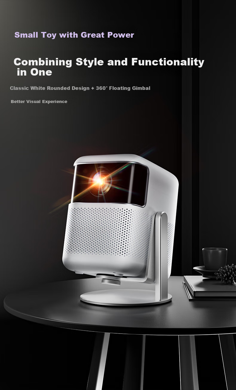 Weiying V3Pro High-Definition Projector with Gimbal, Home Living Room Bedroom Theater, Outdoor Portable Projector (1080P Physical Resolution, Ultra-High Definition) 4