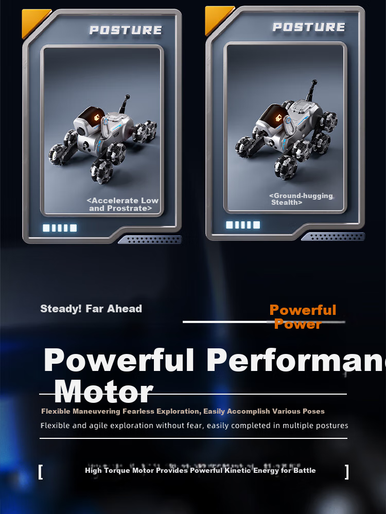 AoZhiJia Robot Dog Children's Toy Remote Control Car, Birthday Gift for Boys Aged 3-6, Stunt Drift Transforming Intelligent Robot 11