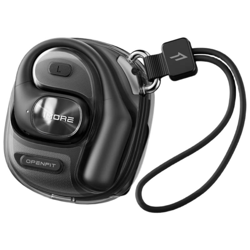 1MORE S10AI Open-Ear Bluetooth Headphones, Non-In Sports Gaming Call Noise-Cancelling Translation Earphones, Black