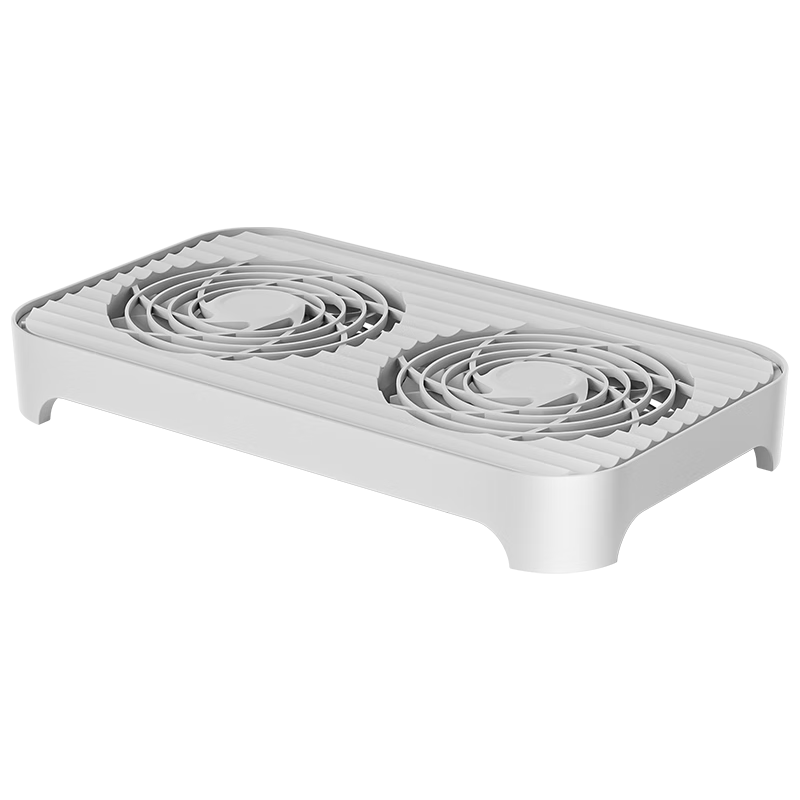 PowerTrain Z-X4 Router Cooler White Dual Fan MINI Mini PC Stand Large Fan Support USB Powered Dual 14CM Fans