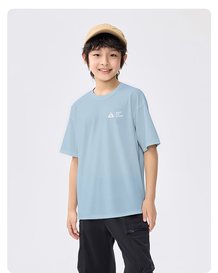 Balabala [balaOne] Boys' Short Sleeve T-Shirt Big Kids Basic Summer 2026 Casual Trendy 208226117107 5