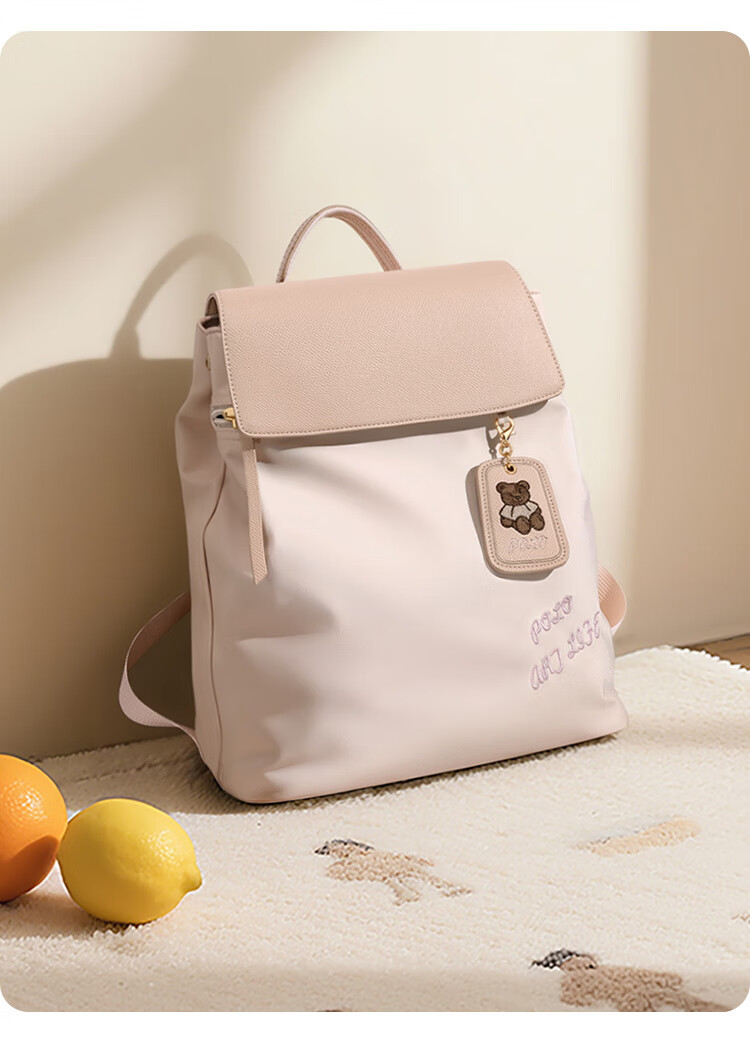 POLO Women's Casual Lightweight Backpack Small Bag iPad Laptop Bag Fashion Commuter Travel Student School Backpack 25
