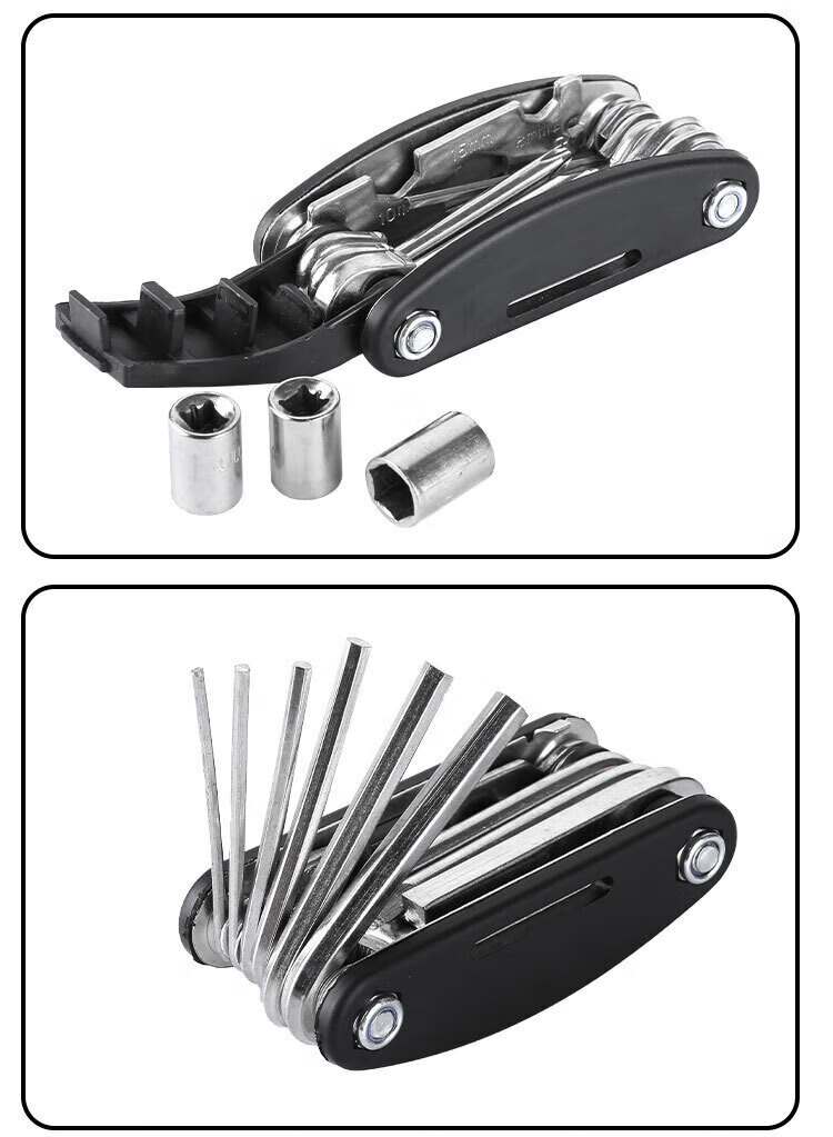 Dedong Hex Key Flat Head Folding Cross and Flat Screwdriver Socket Repair Portable Hand Tool Set 11