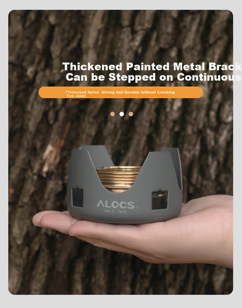 ALOCS Outdoor Camping Alcohol Stove, Portable Solid-Liquid Alcohol Burner Head, Self-Driving Tour Picnic Stove 6