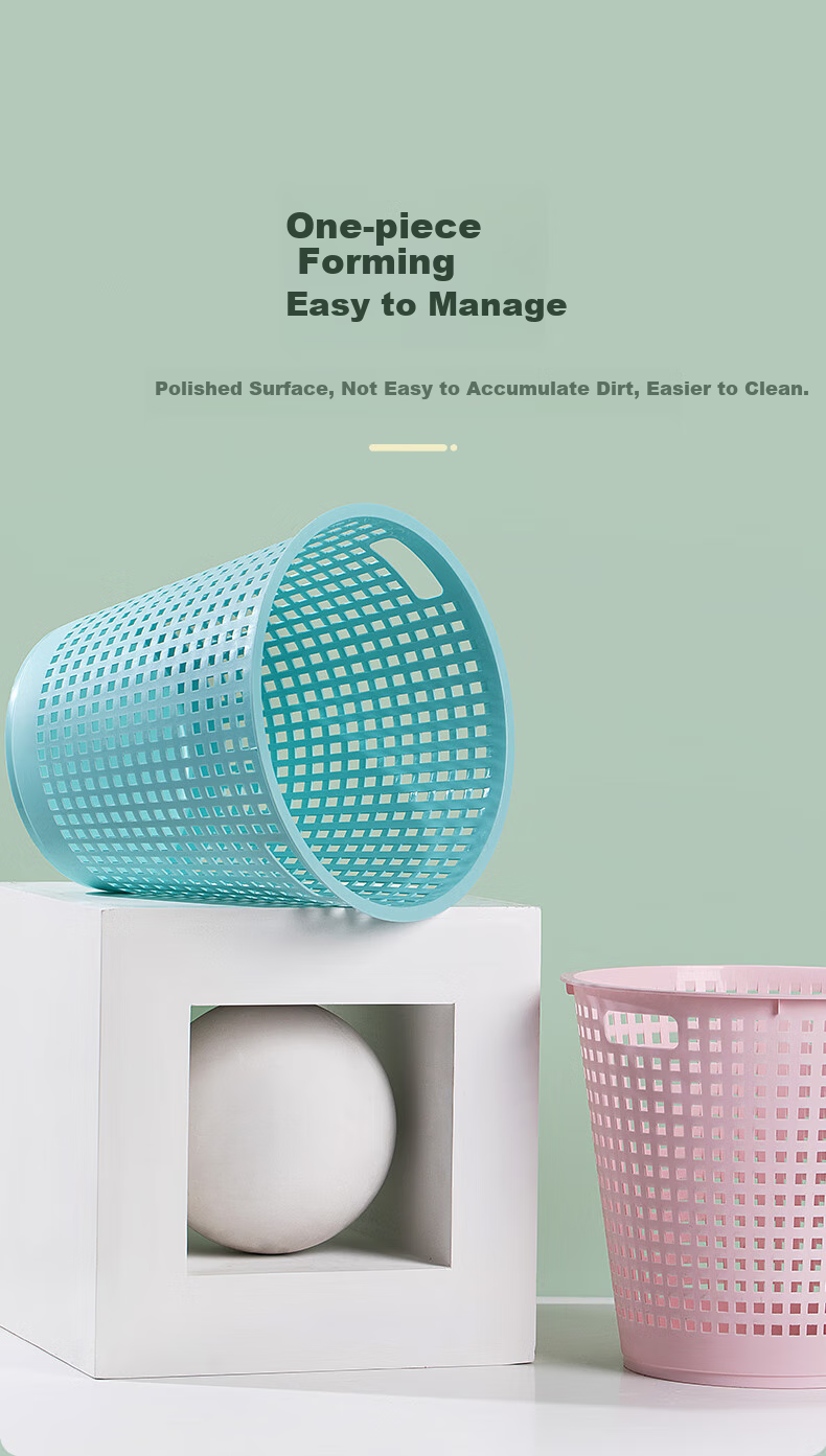 CHAHUA Trash Can, 7L Bathroom Wastebasket, Kitchen Garbage Bin, Living Room Uncovered Portable Garbage Basket 4