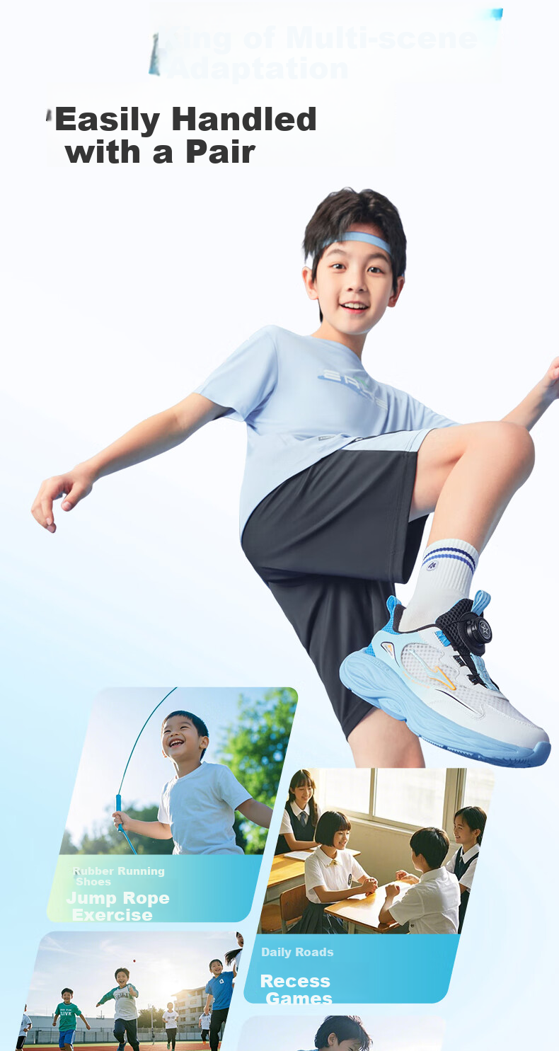 ERKE Kids Boys Girls Sports Shoes Children's Summer Breathable Knob Running Shoes Microcrystalline White/Pale Cherry Pink Size 39 5