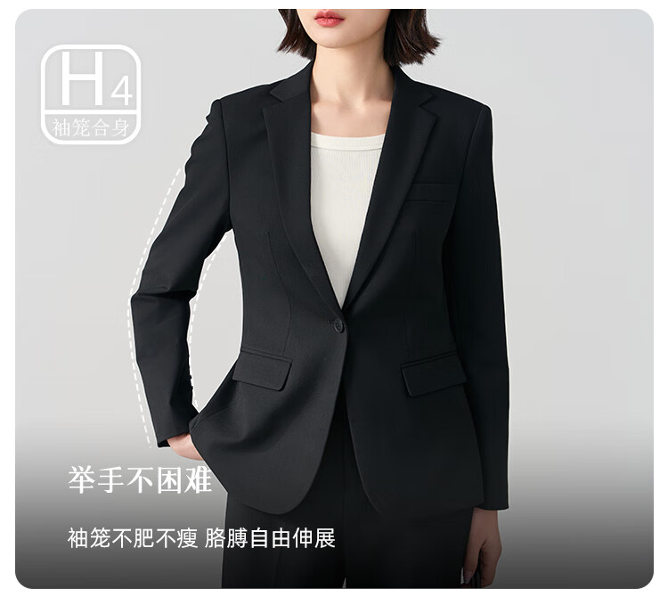 Miss Bird Women's Formal Blazer Suit Slim Fit Professional Interview Workwear Small Size Set 2