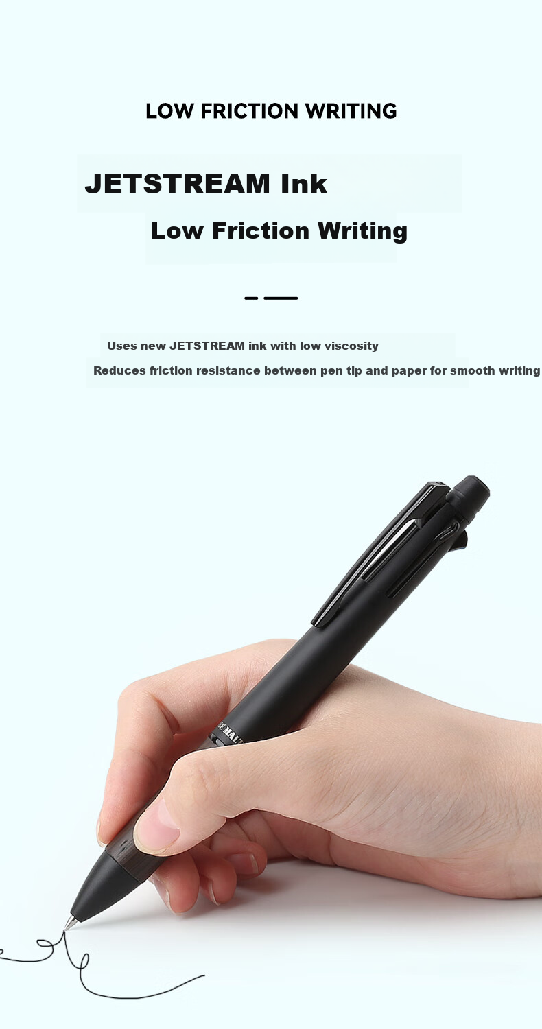 Uni (Mitsubishi) Multifunctional Pen, Business Ballpoint Pen, Oak Grip, 5-In 4-Color Ballpoint Pen, 0.5mm Pencil MSXE5-2005 2