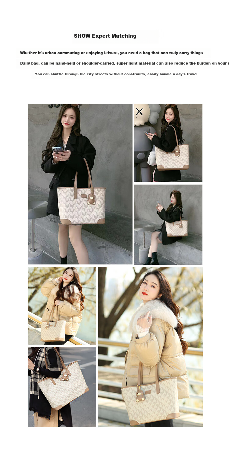 NUCELLE Angelababy's Duck Tote Bag 2026, Light Luxury Niche Commuter Shoulder Bag for Women, Birthday Gift 4